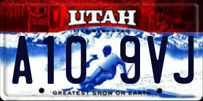 UT license plate A109VJ
