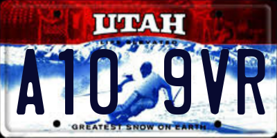 UT license plate A109VR