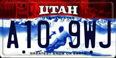 UT license plate A109WJ