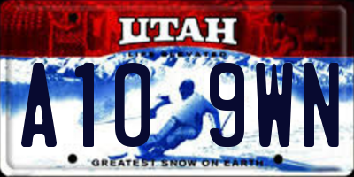 UT license plate A109WN