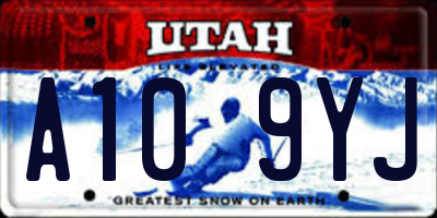 UT license plate A109YJ