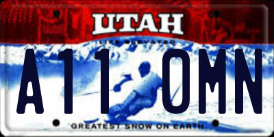 UT license plate A110MN