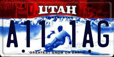 UT license plate A111AG