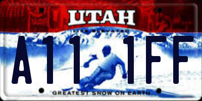 UT license plate A111FF