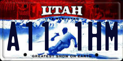 UT license plate A111HM