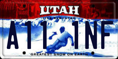 UT license plate A111NF