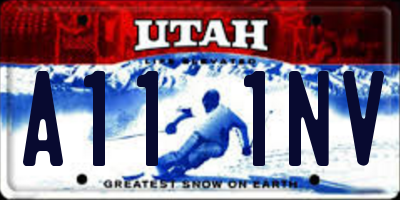 UT license plate A111NV