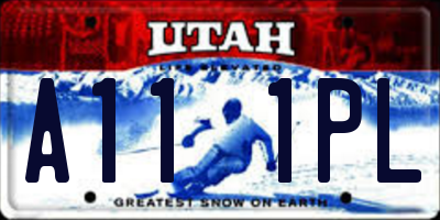 UT license plate A111PL