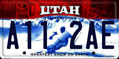 UT license plate A112AE
