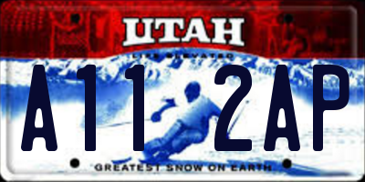UT license plate A112AP