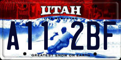 UT license plate A112BF