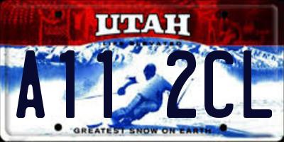 UT license plate A112CL