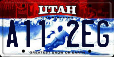 UT license plate A112EG