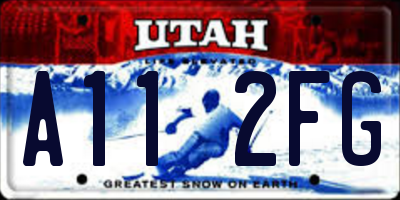 UT license plate A112FG
