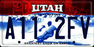 UT license plate A112FV