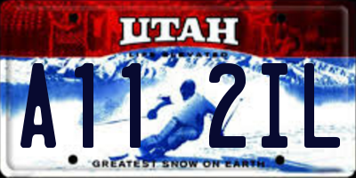 UT license plate A112IL