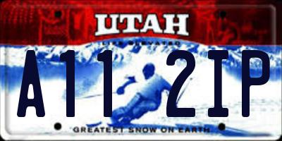 UT license plate A112IP