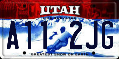 UT license plate A112JG