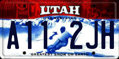 UT license plate A112JH