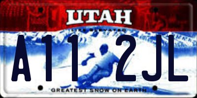 UT license plate A112JL