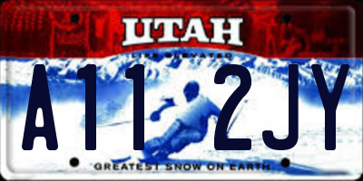UT license plate A112JY