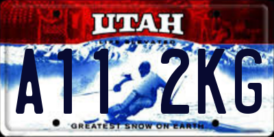 UT license plate A112KG
