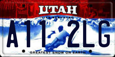 UT license plate A112LG