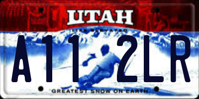 UT license plate A112LR