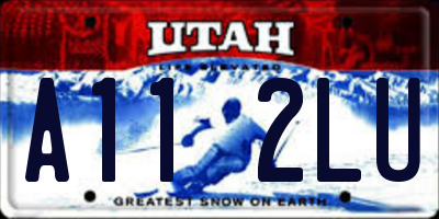 UT license plate A112LU