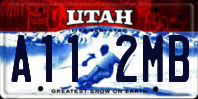 UT license plate A112MB