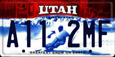 UT license plate A112MF