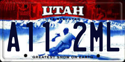 UT license plate A112ML