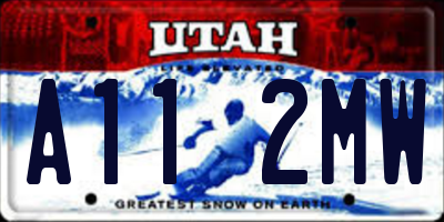 UT license plate A112MW