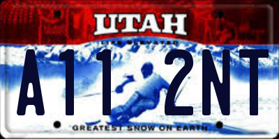 UT license plate A112NT