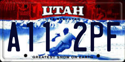 UT license plate A112PF