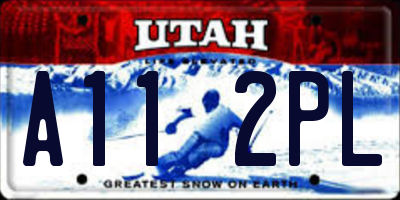 UT license plate A112PL