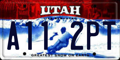 UT license plate A112PT