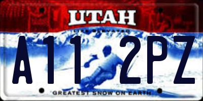 UT license plate A112PZ