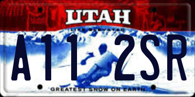 UT license plate A112SR