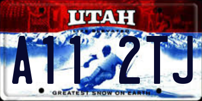 UT license plate A112TJ