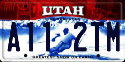 UT license plate A112TM