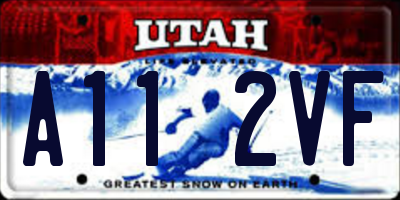 UT license plate A112VF
