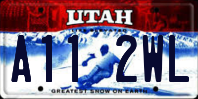 UT license plate A112WL