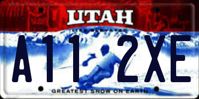 UT license plate A112XE