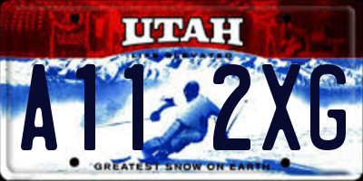 UT license plate A112XG