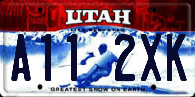 UT license plate A112XK