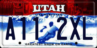 UT license plate A112XL