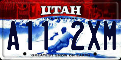 UT license plate A112XM