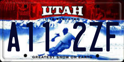 UT license plate A112ZF