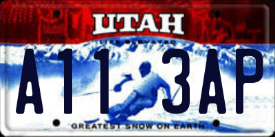 UT license plate A113AP